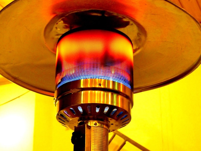 Heizpilz Test Gas Reflektorschirm